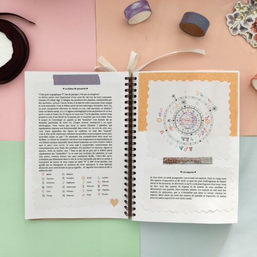 Ta compatibilité amoureuse interprétée dans un carnet scrapbooking