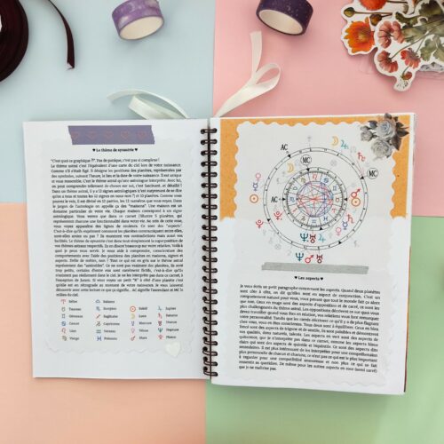 Ta compatibilité amoureuse interprétée dans un carnet scrapbooking