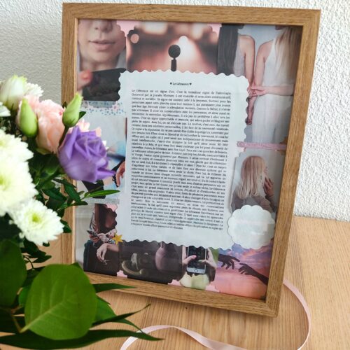 cadre gémeaux scrapbooking cadeau original