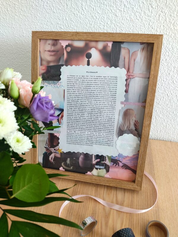 cadre gémeaux scrapbooking cadeau original