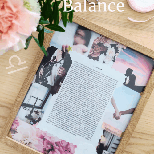 Cadeau signe Balance - Cadre scrapbooking