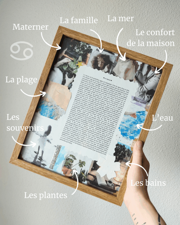 Cadeau signe Cancer - Cadre scrapbooking – Image 3