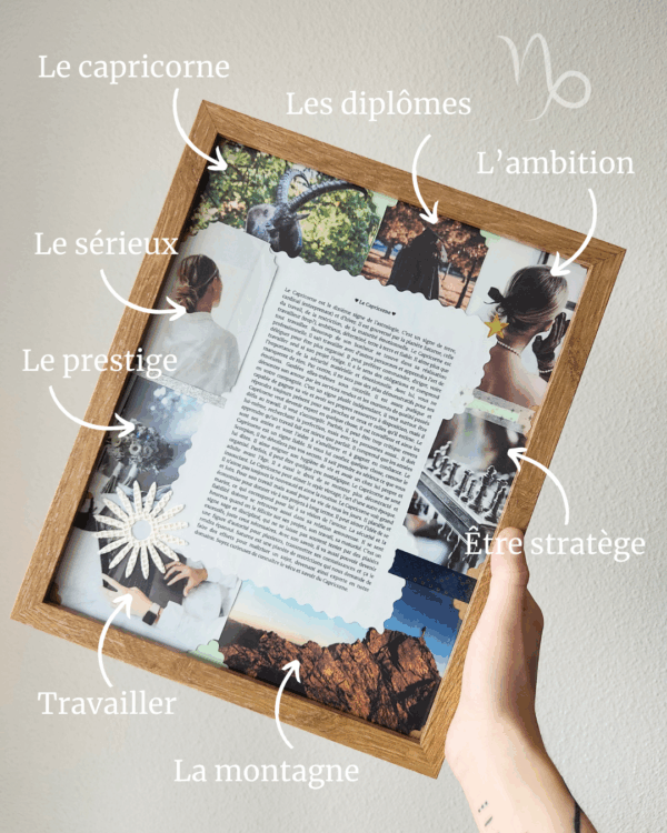 Cadeau signe Capricorne - Cadre scrapbooking – Image 3