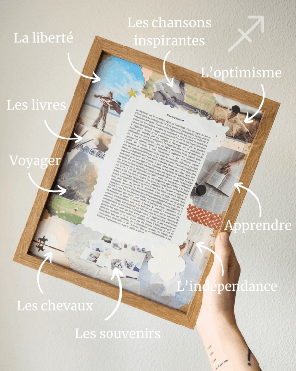 Cadeau signe Sagittaire - Cadre scrapbooking – Image 3