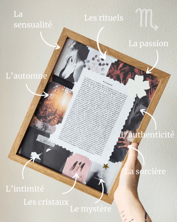 Cadeau signe Scorpion - Cadre scrapbooking – Image 3