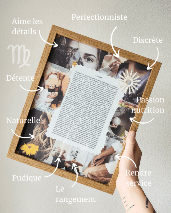 Cadeau signe Vierge - Cadre scrapbooking – Image 3