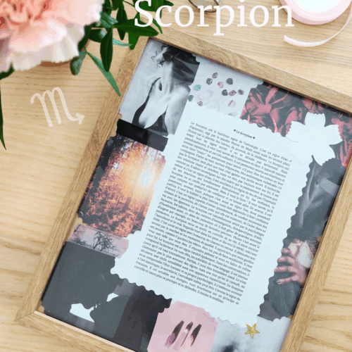Cadeau signe Scorpion - Cadre scrapbooking