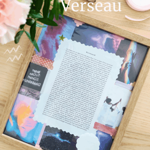 Cadeau signe Verseau - Cadre scrapbooking