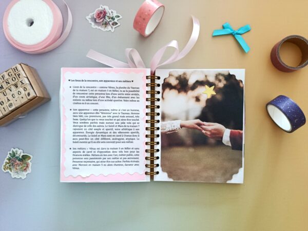 Astrologie amour - Prédictions personnalisées en petit carnet scrapbooking