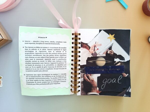 Astrologie métiers - Conseils personnalisés en petit carnet scrapbooking